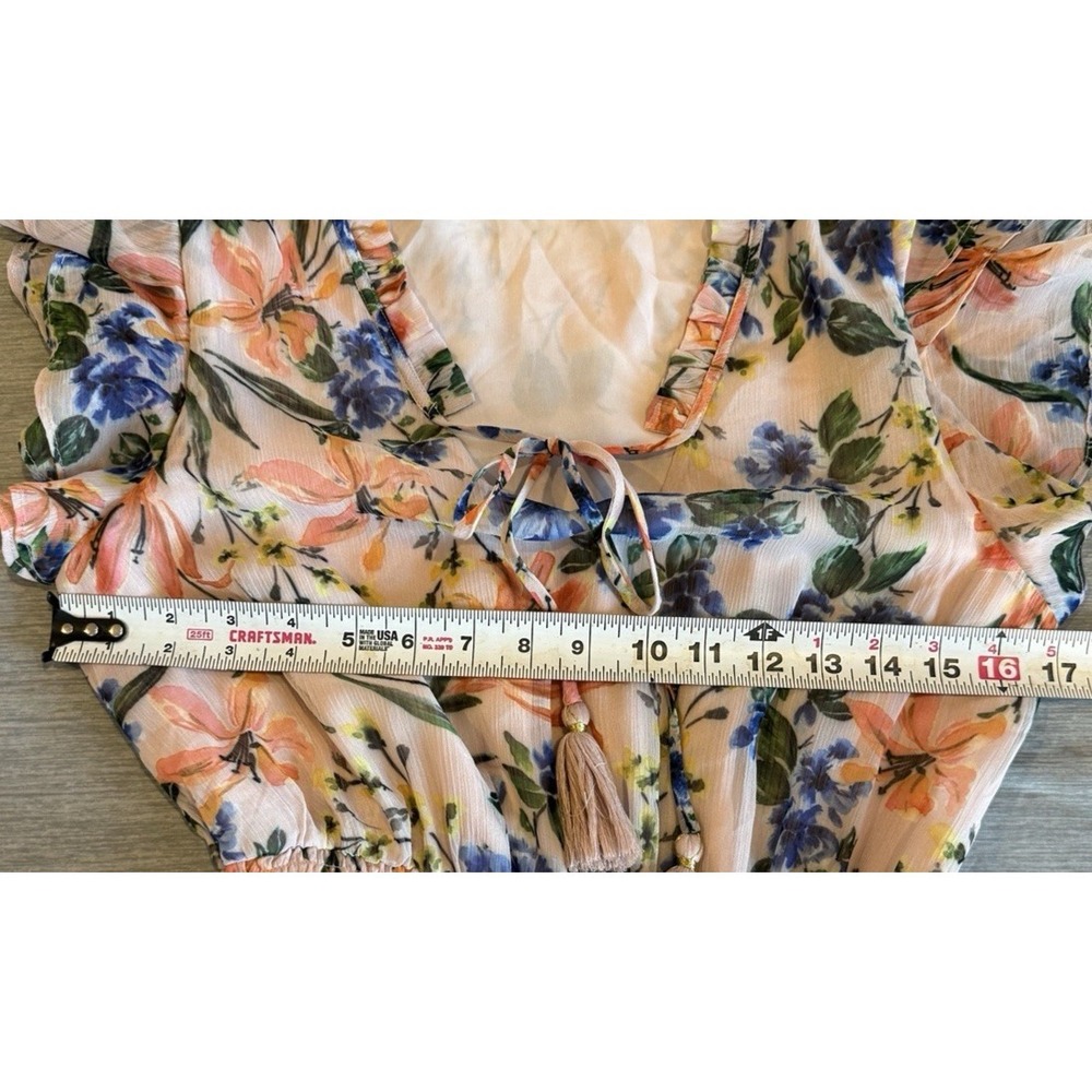 House of Harlow 1960 X Revolve Floral Tiered Maxi Dress Size M Cottage Bloomcore - Picture 12 of 13